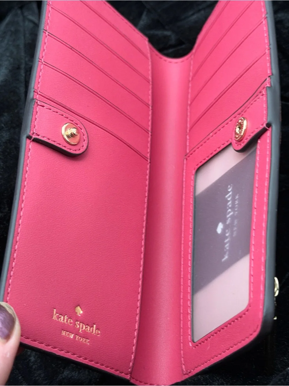 kate spade New York Coral Large Slim Bifold Wallet